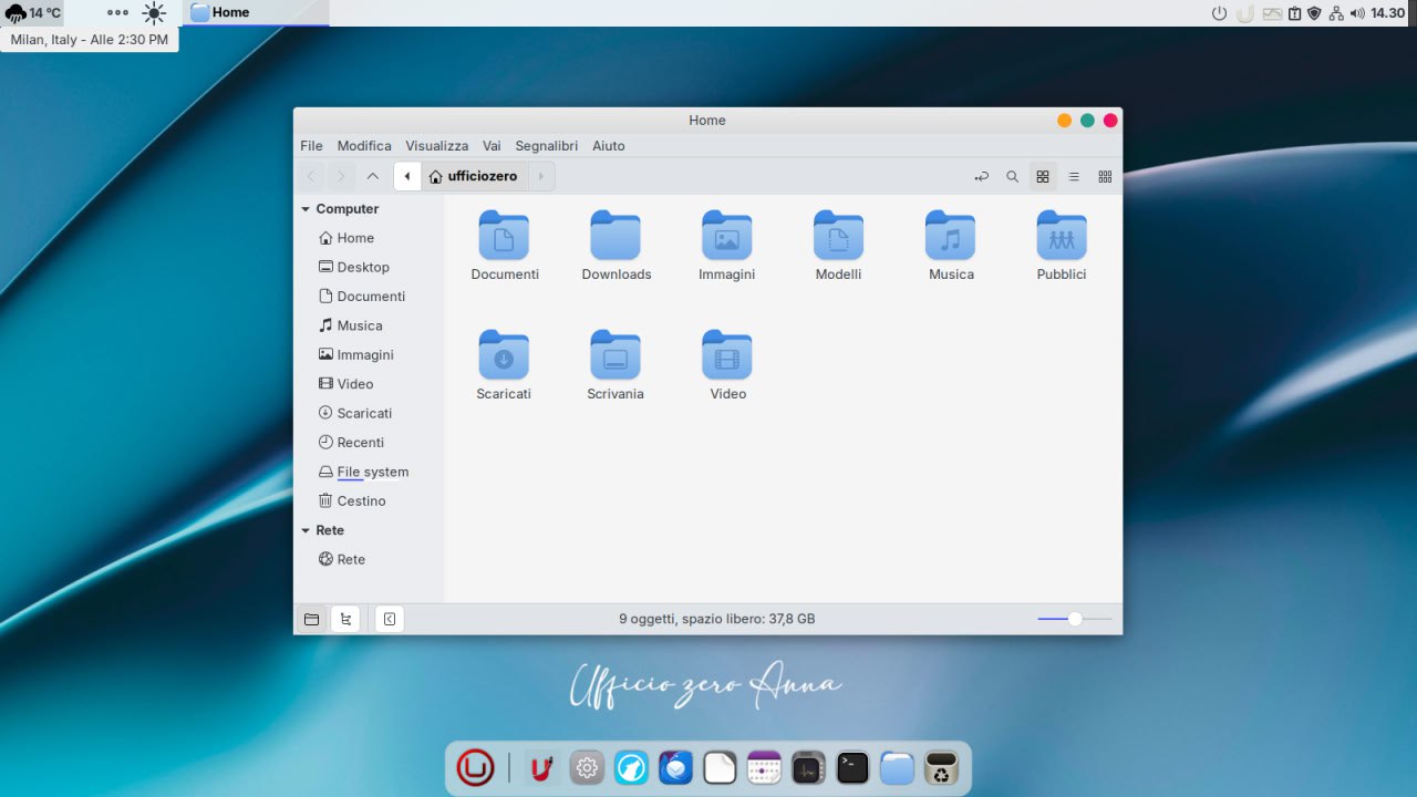 Ufficio Zero Linux OS Anna anche per Mac T2